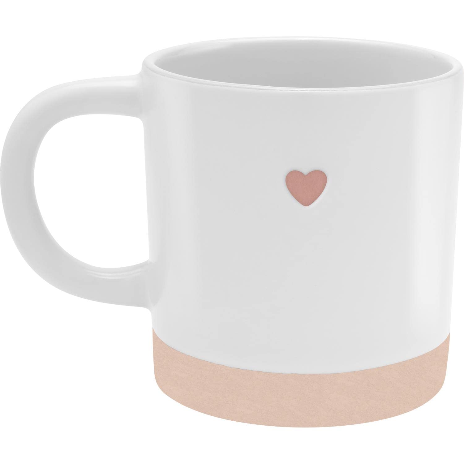 GRUSS & CO Tasse mit graviertem Herz | Steinzeug, 40 cl, mehrfarbig | Geschenk Liebe | 48430