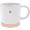 GRUSS & CO Tasse mit graviertem Herz | Steinzeug, 40 cl, mehrfarbig | Geschenk Liebe | 48430
