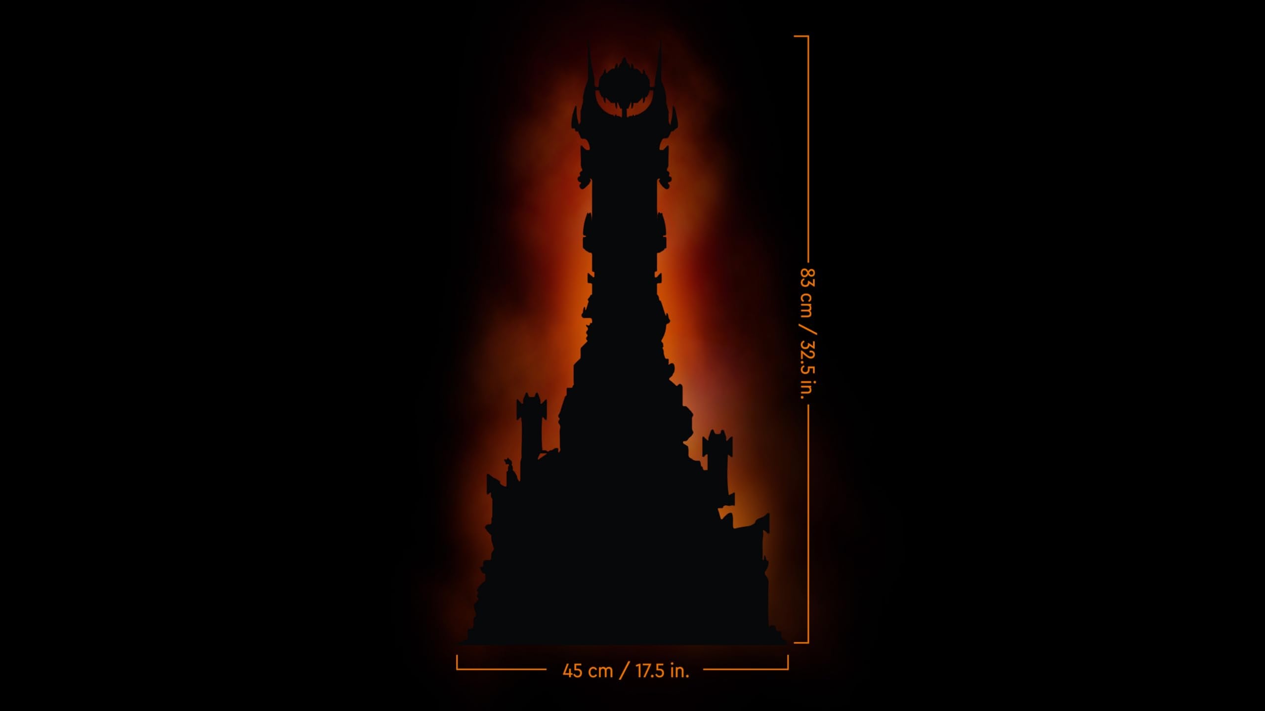 LEGO Icons Herr der Ringe: Barad-dûr (10333) – Bauset für Erwachsene mit Sauron, Orks & Helden, Sammlerstück für Fans