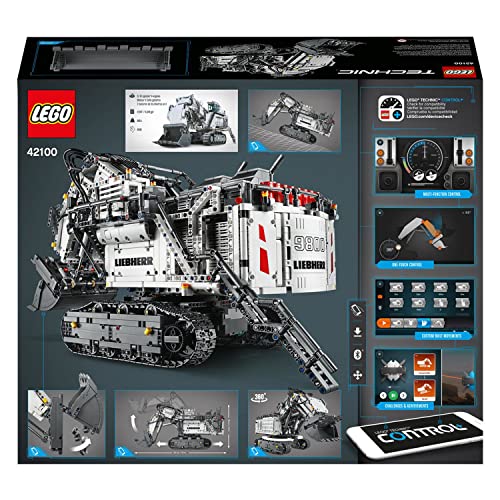 LEGO Technic Liebherr Bagger R9800 (42100) – Ferngesteuertes RC-Baufahrzeug mit Control+ App