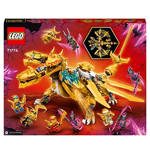LEGO 71774 NINJAGO Lloyds Ultragolddrache (mit 9 Minifiguren inkl. Lloyd, Kai & Zane, Drachen-Spielzeug ab 9 Jahren)