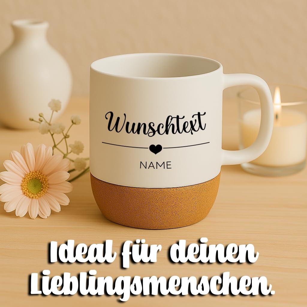 LIEBTASTISCH - Personalisierte Tasse mit Wunschtext, Personalisierte Tasse mit Namen oder eigenem Text, Kaffeetasse personalisiert, Keramikbecher