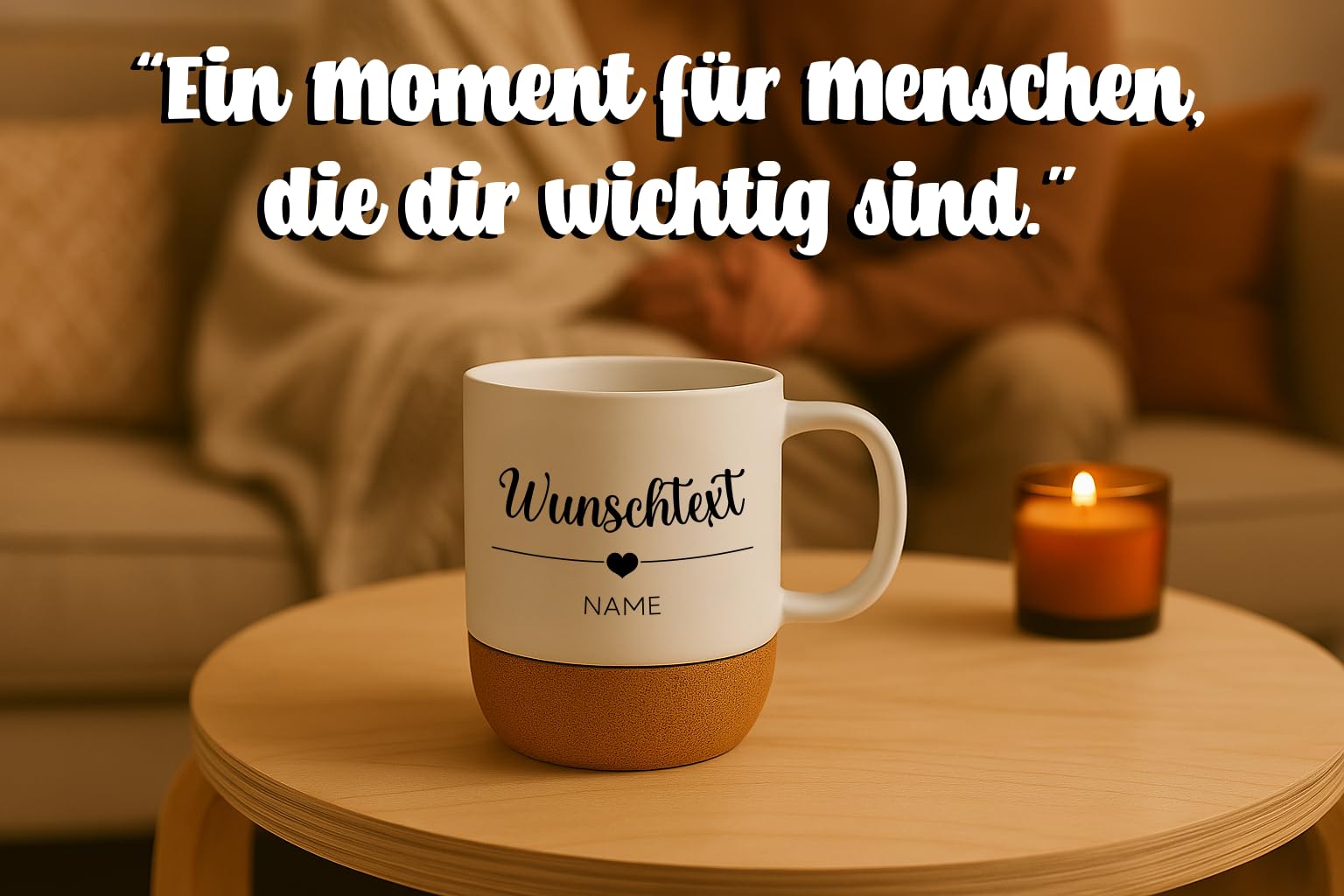 LIEBTASTISCH - Personalisierte Tasse mit Wunschtext, Personalisierte Tasse mit Namen oder eigenem Text, Kaffeetasse personalisiert, Keramikbecher