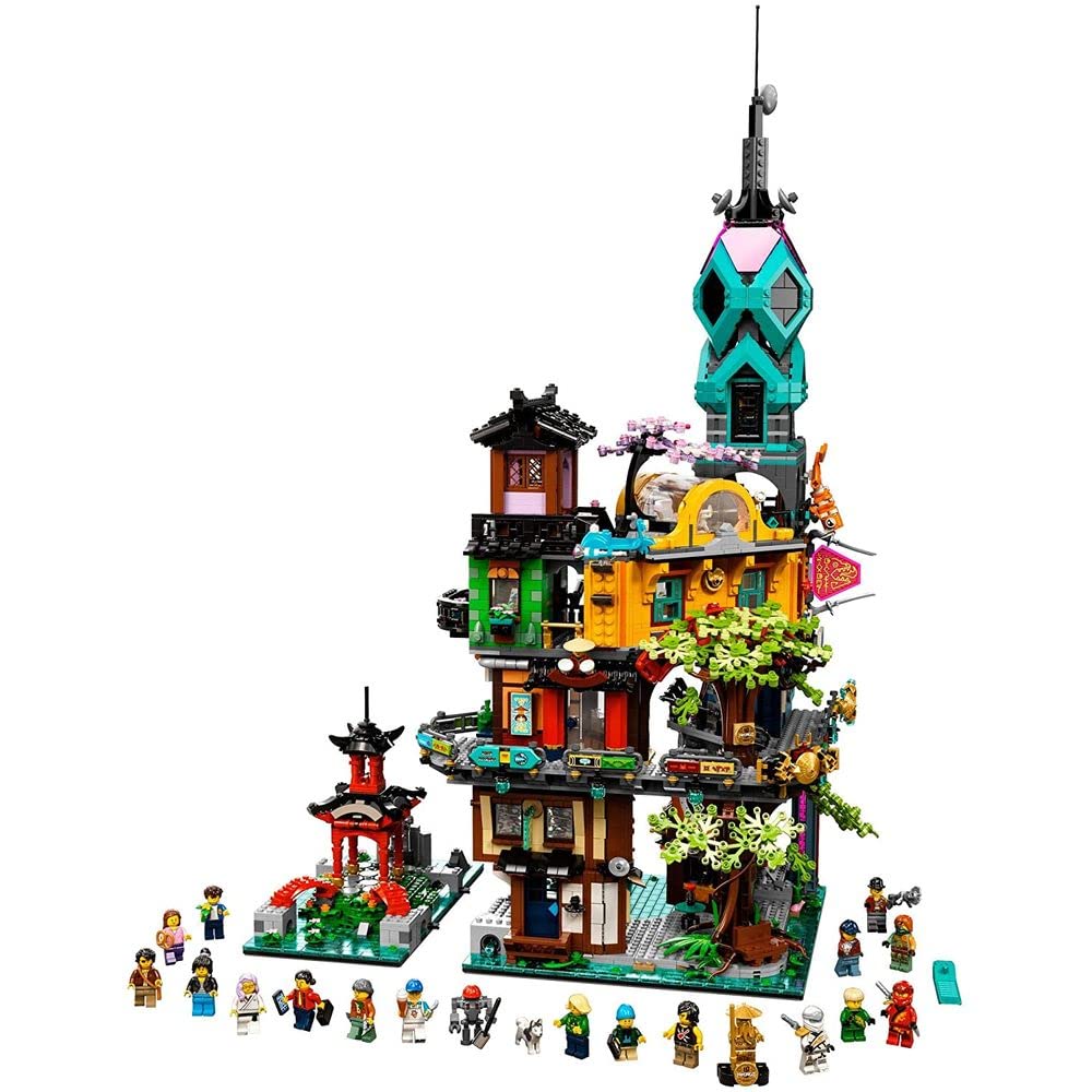 LEGO NINJAGO City Gardens (71741) – 5.685 Teile, Ninja-Haus mit 19 Minifiguren, Sammlerset für Fans