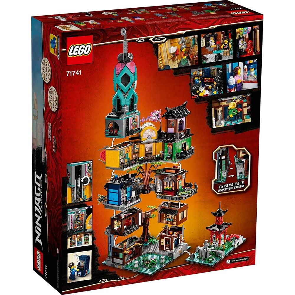 LEGO NINJAGO City Gardens (71741) – 5.685 Teile, Ninja-Haus mit 19 Minifiguren, Sammlerset für Fans