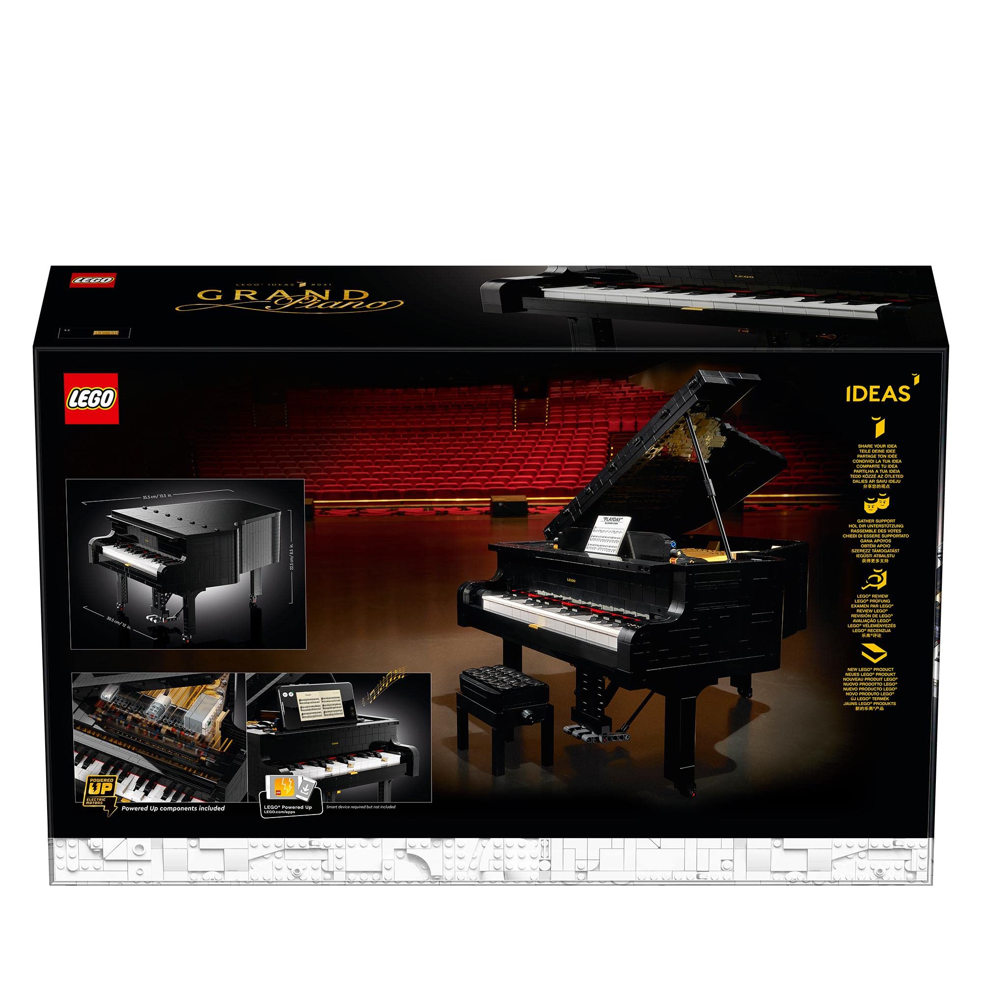 LEGO Ideas Konzertflügel (21323) – 3.662 Teile, detailreiches Modell für Musiker, Pianisten & Sammler