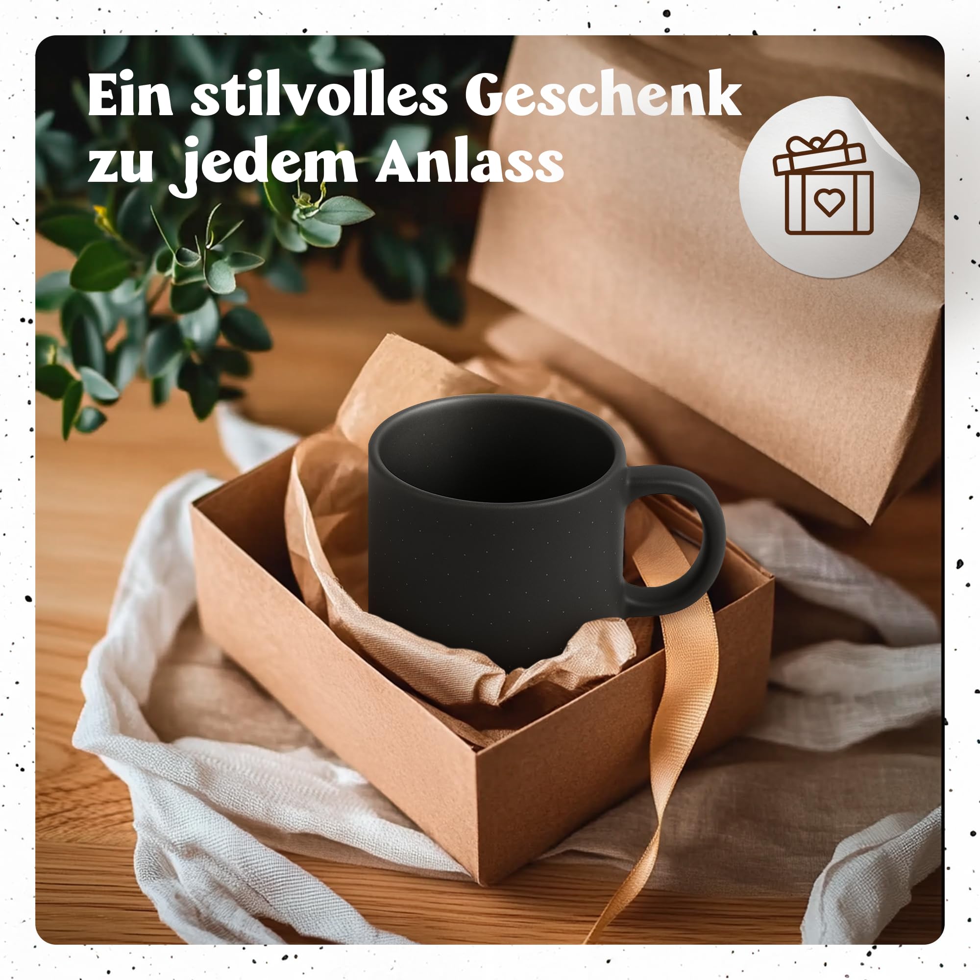 LIEBTASTISCH Kaffeebecher mit Lasergravur – Keramik Steingut Kaffeetasse, personalisierte Tasse für Kaffee, Tee – Lieblingsmensch Geschenk, Vatertag