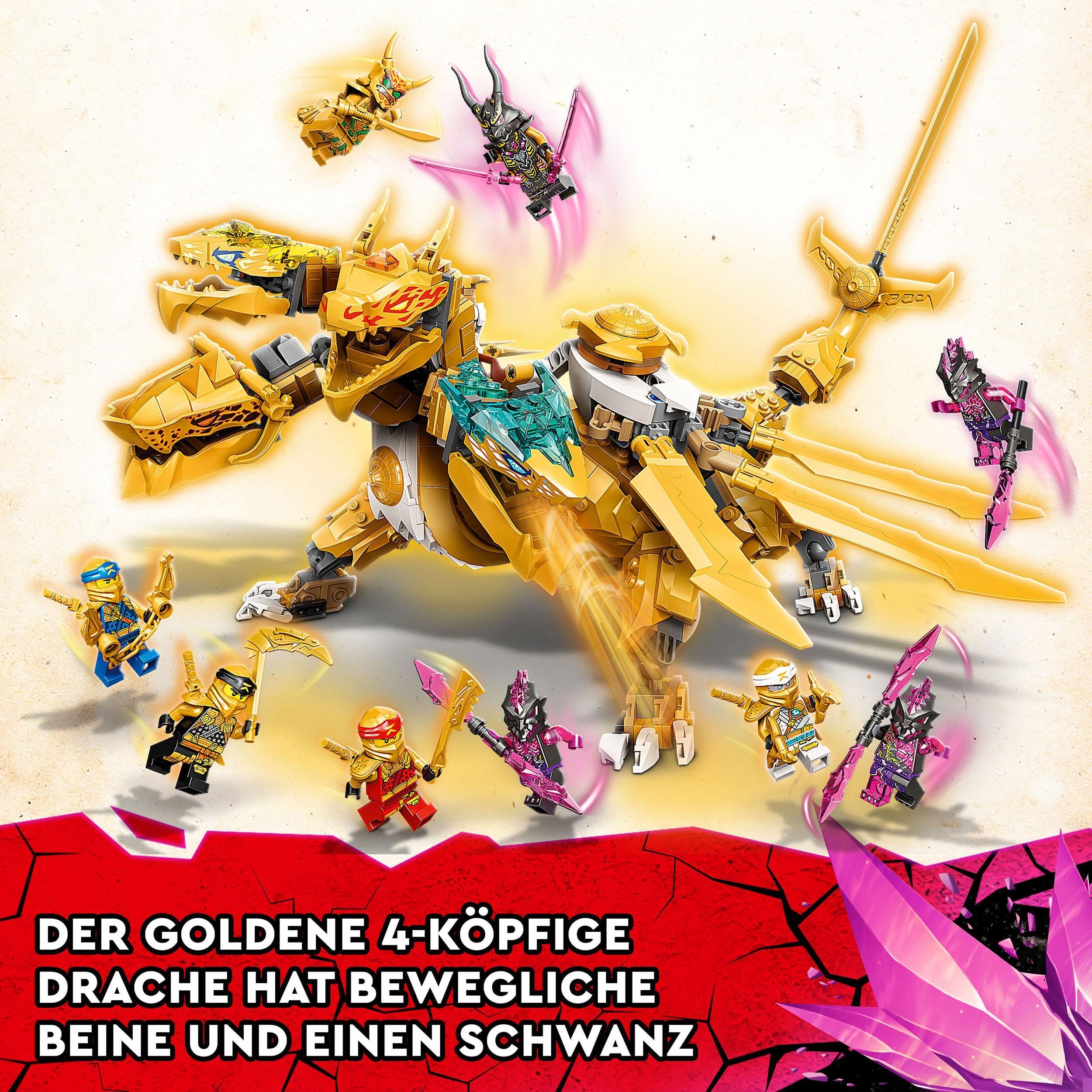 LEGO 71774 NINJAGO Lloyds Ultragolddrache (mit 9 Minifiguren inkl. Lloyd, Kai & Zane, Drachen-Spielzeug ab 9 Jahren)