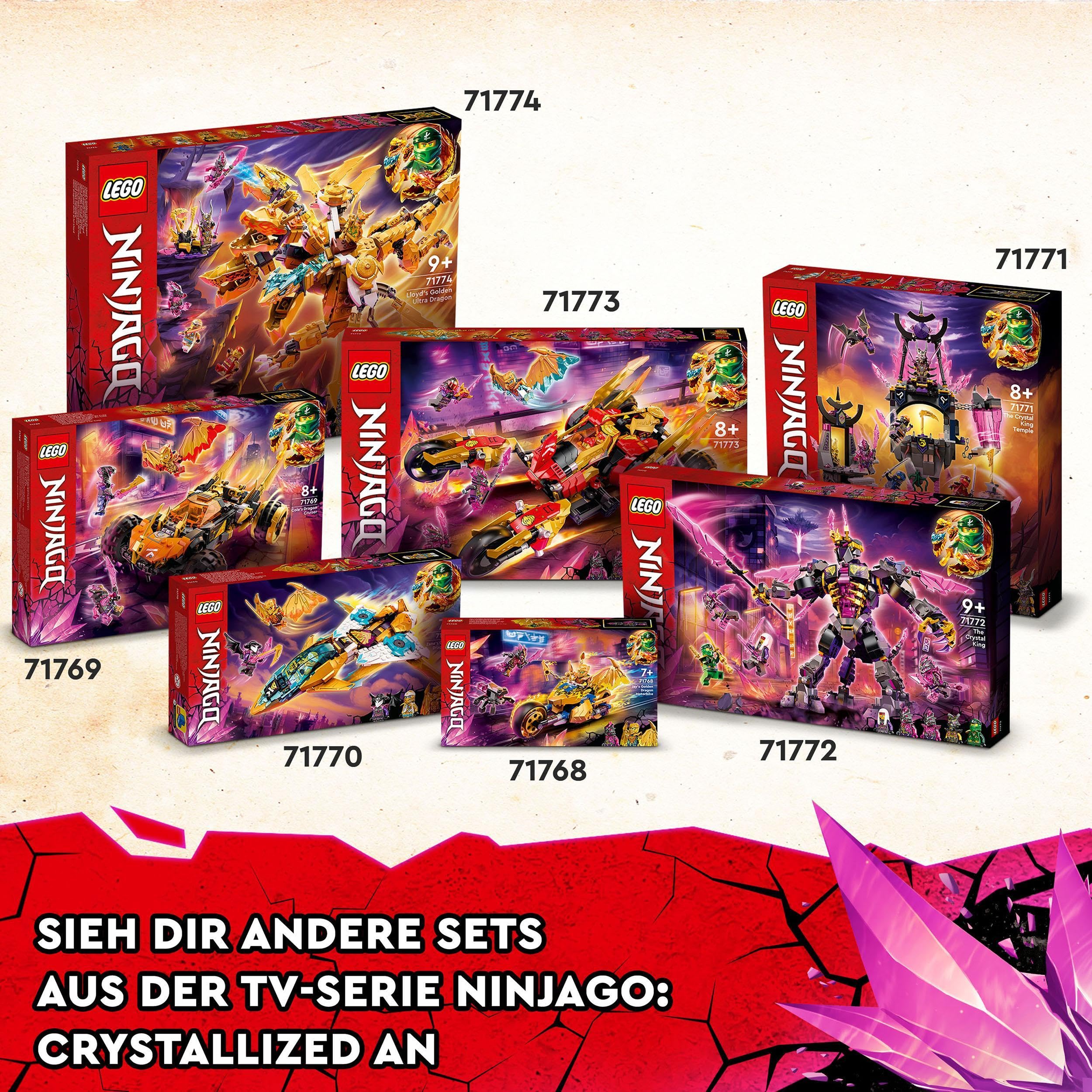 LEGO 71774 NINJAGO Lloyds Ultragolddrache (mit 9 Minifiguren inkl. Lloyd, Kai & Zane, Drachen-Spielzeug ab 9 Jahren)