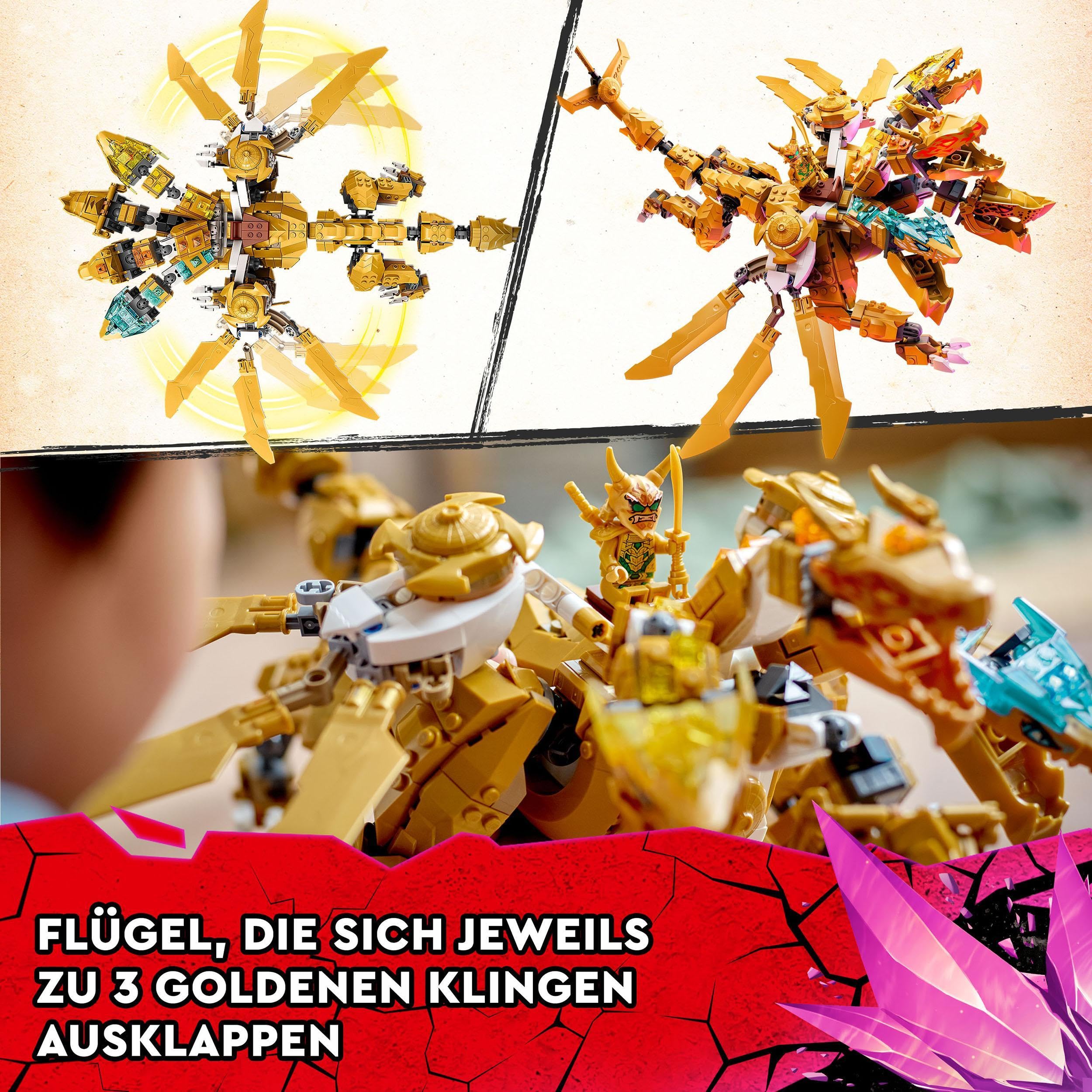 LEGO 71774 NINJAGO Lloyds Ultragolddrache (mit 9 Minifiguren inkl. Lloyd, Kai & Zane, Drachen-Spielzeug ab 9 Jahren)