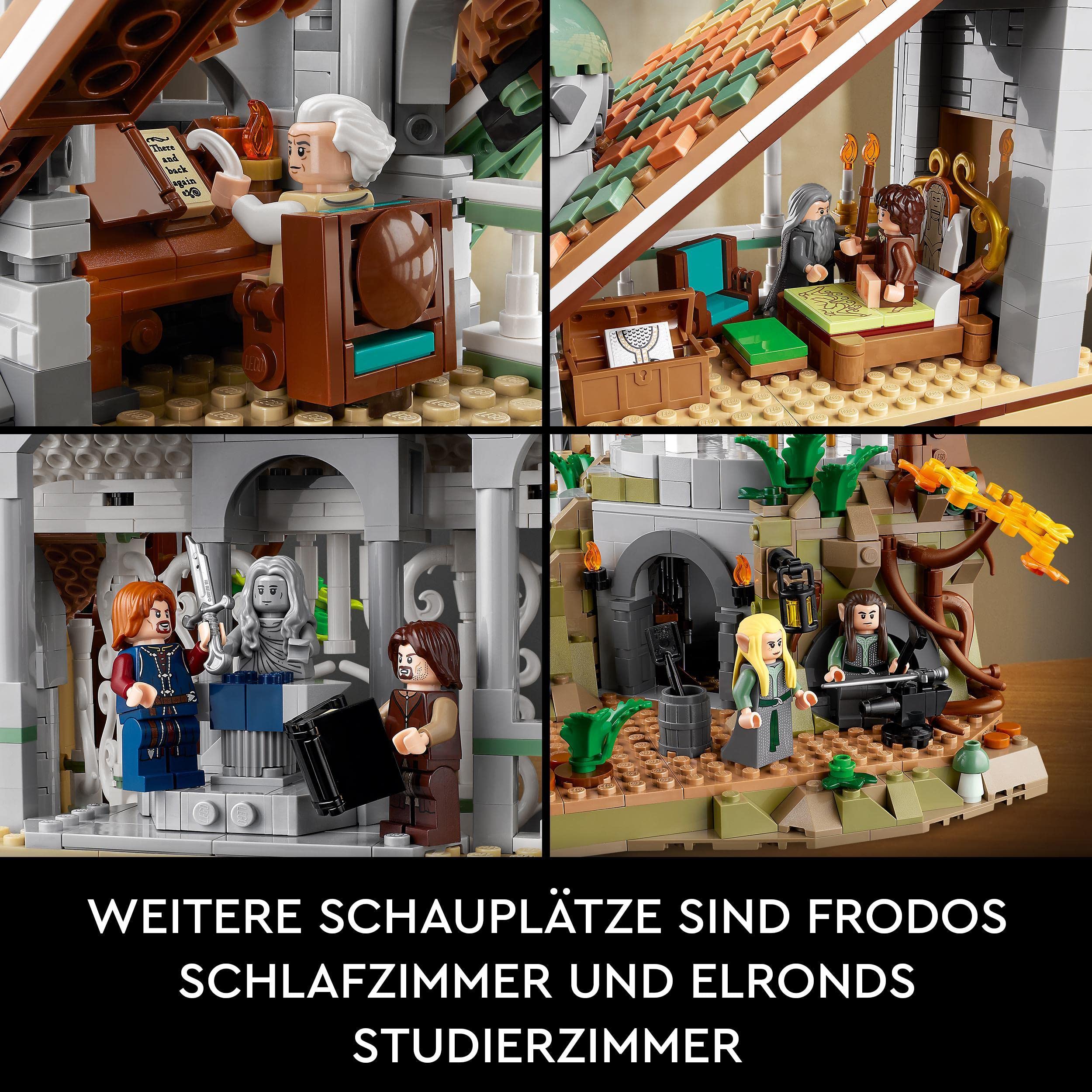 LEGO Icons Herr der Ringe: Bruchtal (10316) – Bauset für Erwachsene mit 15 Minifiguren, Sammlermodell für Fans
