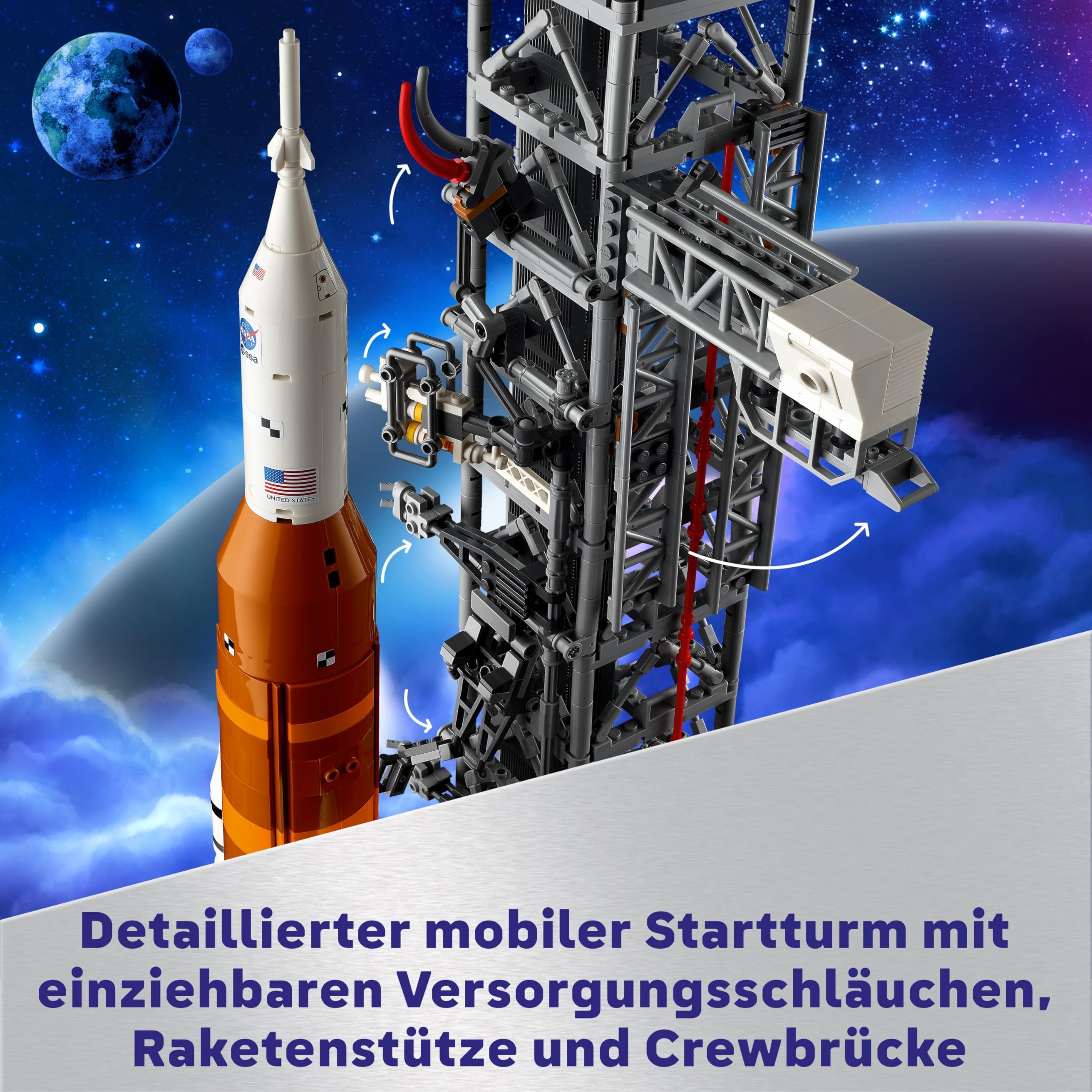 LEGO Icons NASA Artemis Startrampe (10341) – Bauset für Erwachsene mit Orion-Raumkapsel, Display-Modell & Sammlerstück