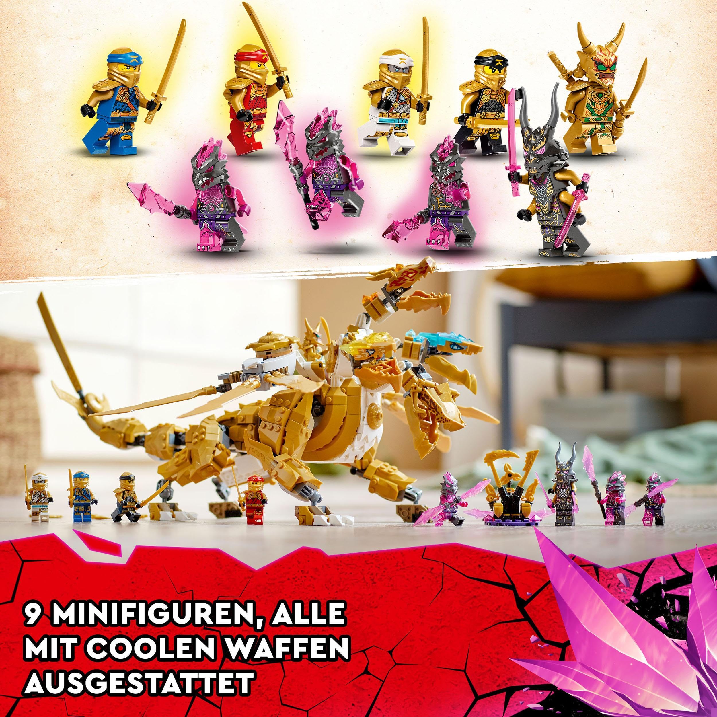 LEGO 71774 NINJAGO Lloyds Ultragolddrache (mit 9 Minifiguren inkl. Lloyd, Kai & Zane, Drachen-Spielzeug ab 9 Jahren)
