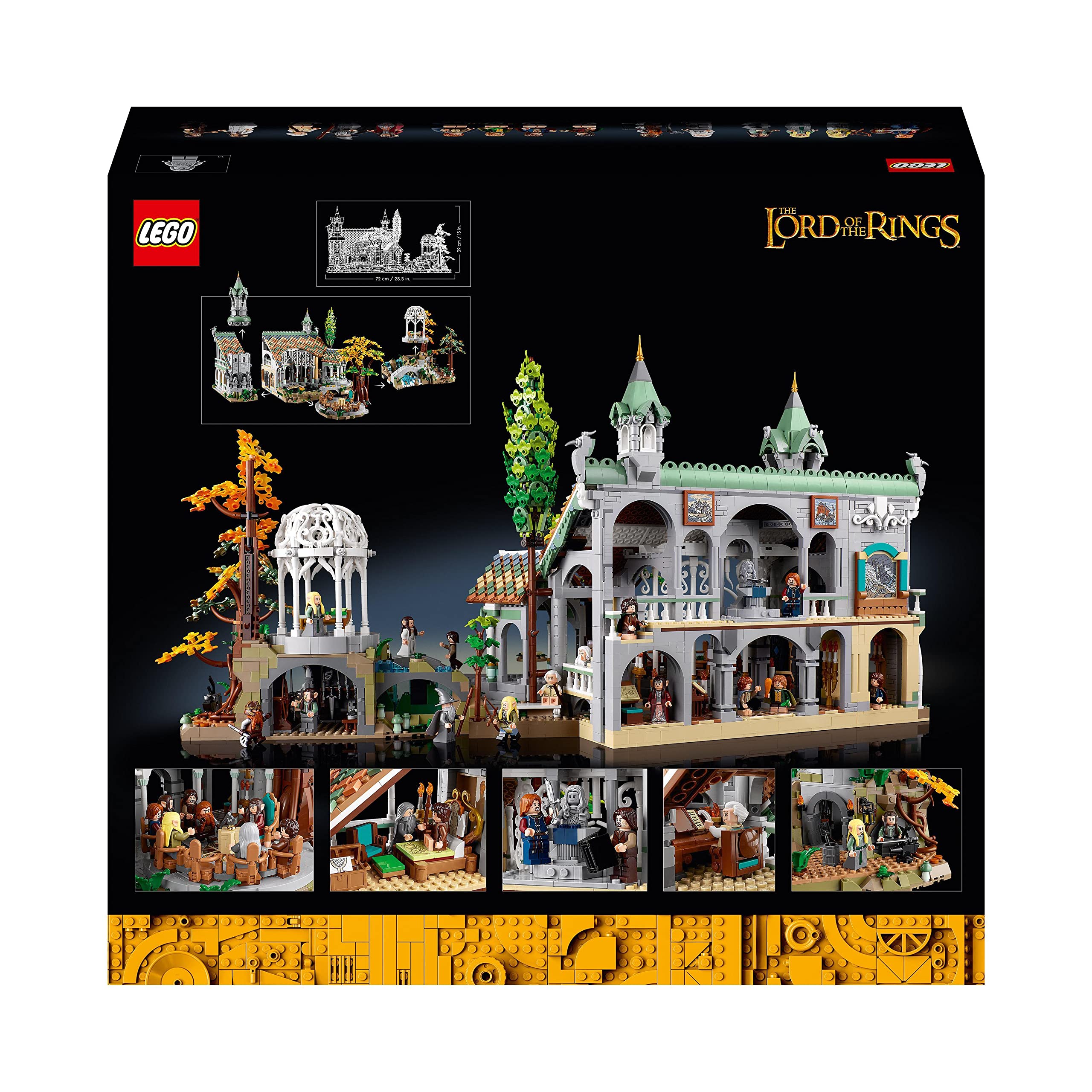 LEGO Icons Herr der Ringe: Bruchtal (10316) – Bauset für Erwachsene mit 15 Minifiguren, Sammlermodell für Fans
