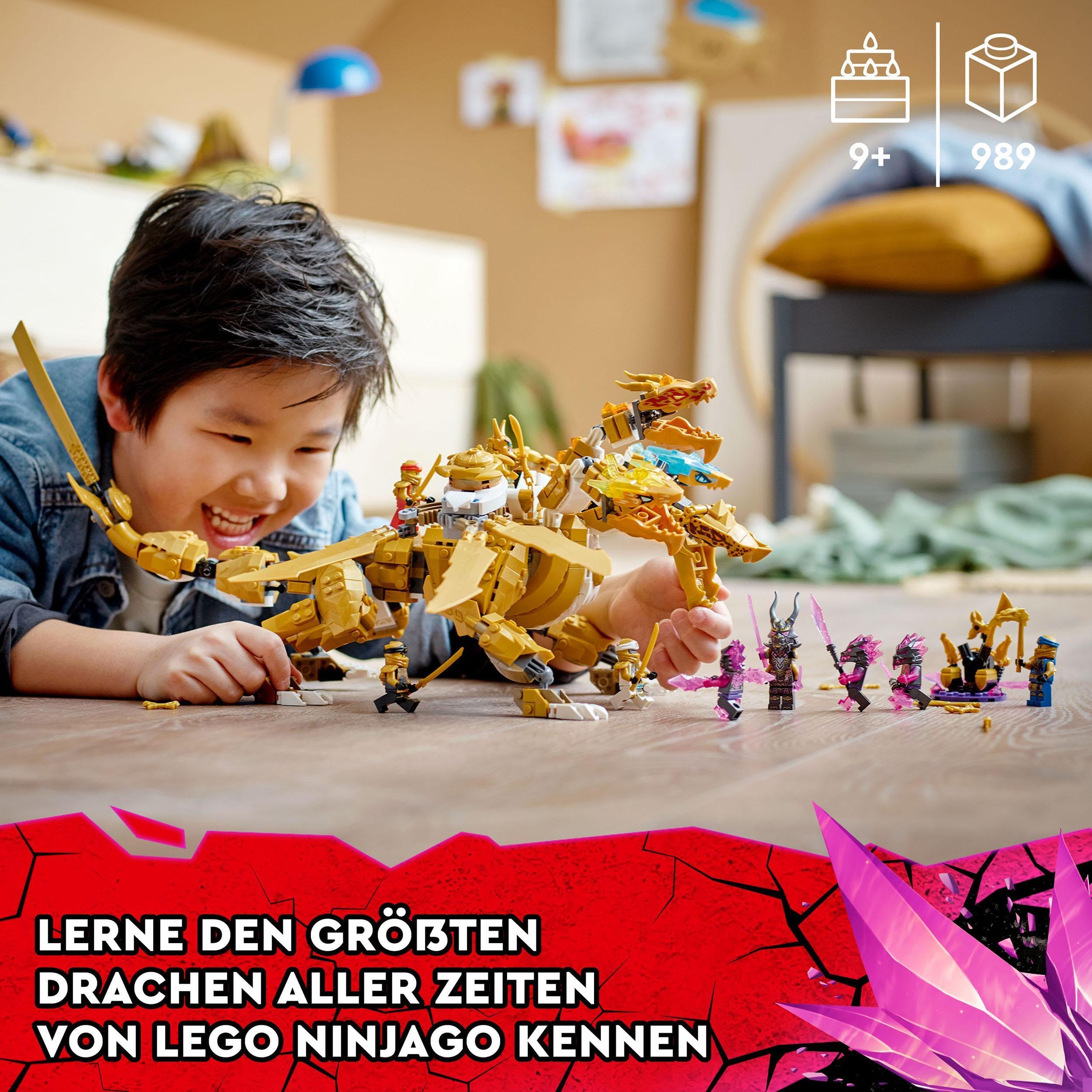 LEGO 71774 NINJAGO Lloyds Ultragolddrache (mit 9 Minifiguren inkl. Lloyd, Kai & Zane, Drachen-Spielzeug ab 9 Jahren)